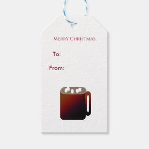 Etiqueta Para Presente Aquecendo com Chocolate Quente