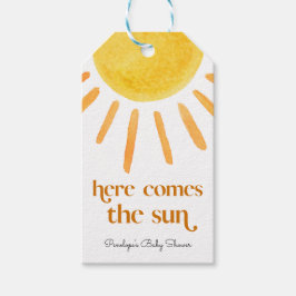 Etiqueta Para Presente Aqui vem o Chá de fraldas Sun Boy