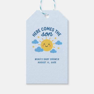 Etiqueta Para Presente Aqui Vem o Filho Churrasco de Bebê - Sol