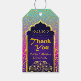 Etiqueta Para Presente Arabe Nights Bollywood Obrigado Tag do Presente