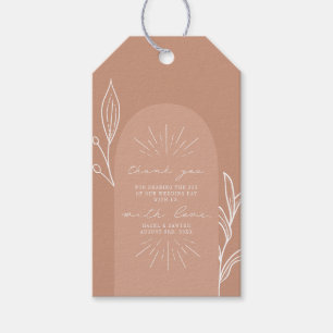 Etiqueta Para Presente Arch Botanical Terracotta Casamento Obrigado