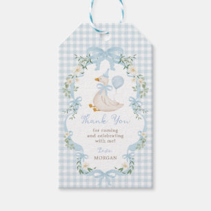 Etiqueta Para Presente Arco Azul Um Ganso Bobo Aniversário Obrigado