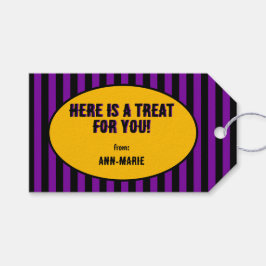 Etiqueta Para Presente Arco de Coquetes Roxo Halloween