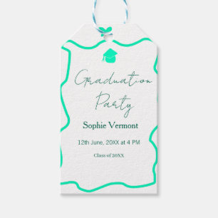 Etiqueta Para Presente arco de festa de formatura verde pastel espanhol