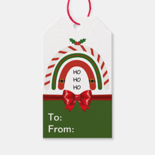 Etiqueta Para Presente Arco-Íris de Natal Deixe nevar