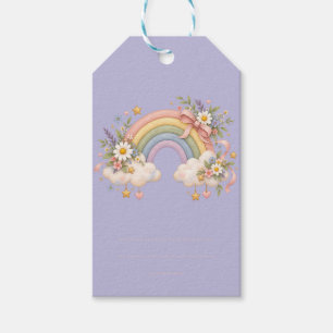 Etiqueta Para Presente Arco-íris em Aquarela Presente – Nuvem Encantadora