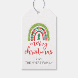 Etiqueta Para Presente Arco-Íris Mereço etiqueta de presente de Natal