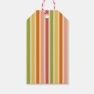 Etiqueta Para Presente Arco-Íris Sherbet Vintage Strited Gift Tag