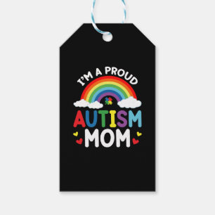 Etiqueta Para Presente Arco-íris Sou Uma Mãe Orgulhosa de Autismo Conscie