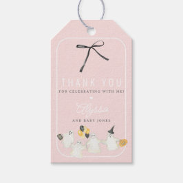 Etiqueta Para Presente Arco Negro e Fantasma do Halloween