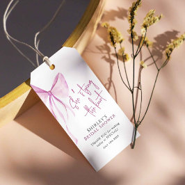 Etiqueta Para Presente Arco Rosa Esmagado Ela é Chá de panela Casando