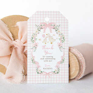 Etiqueta Para Presente Arco Rosa Silly Goose Baby Shower Obrigado