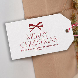Etiqueta Para Presente Arco vermelho moderno minimalista Feliz Natal