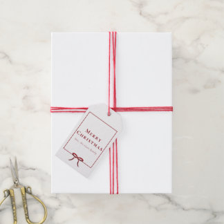 Etiqueta Para Presente Arco Vermelho Simples Moderno 
