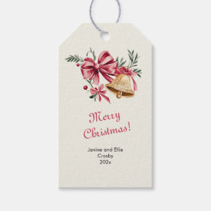 Etiqueta Para Presente Arcos cor-de-rosa Dourados Belts Natal