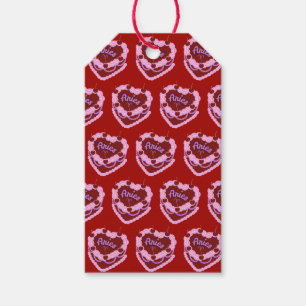 Etiqueta Para Presente Aries Zodiac Coquette Heart Cake