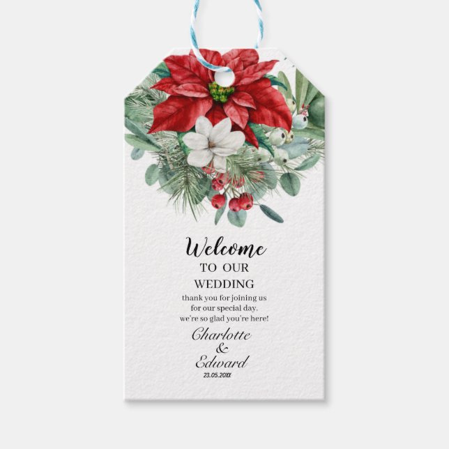 Etiqueta Para Presente Array impressionante de Casamento Floral (Frente)