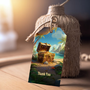 Etiqueta Para Presente Arrr-obrigado! Aniversário da Ilha do Paraíso Pira