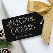 Art Deco Natal Elegante Tipografia Preto Dourado