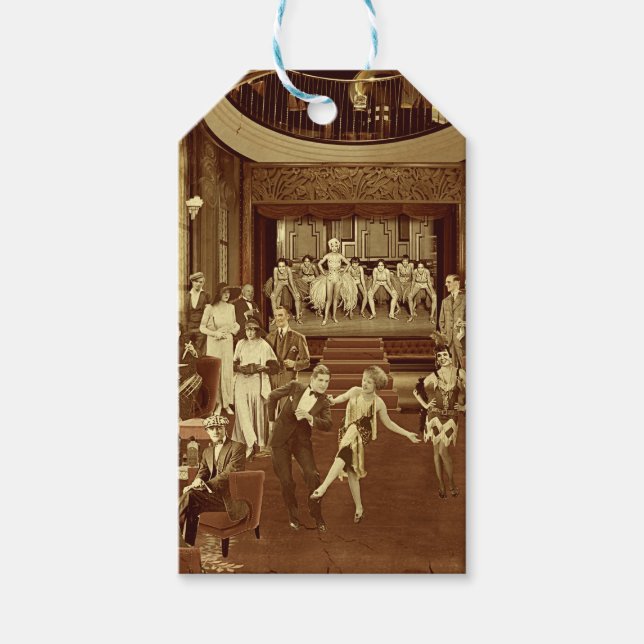 Etiqueta Para Presente Art Deco Night Club (Frente)