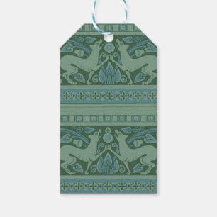 Etiqueta Para Presente Art Deco Nouveau Dog Nature Botânico: Padrão