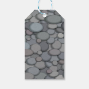 Etiqueta Para Presente Arte Colorida River Rock Pebbles