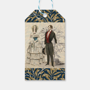 Etiqueta Para Presente Arte de casamento vitoriano vintage de 1844