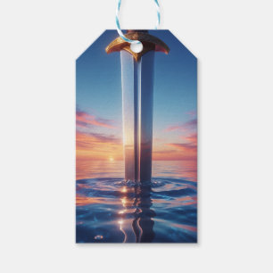 Etiqueta Para Presente Arte de Parede Espada Pôr do Sol Místico