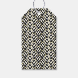 Etiqueta Para Presente Arte Deco Preto e Branco
