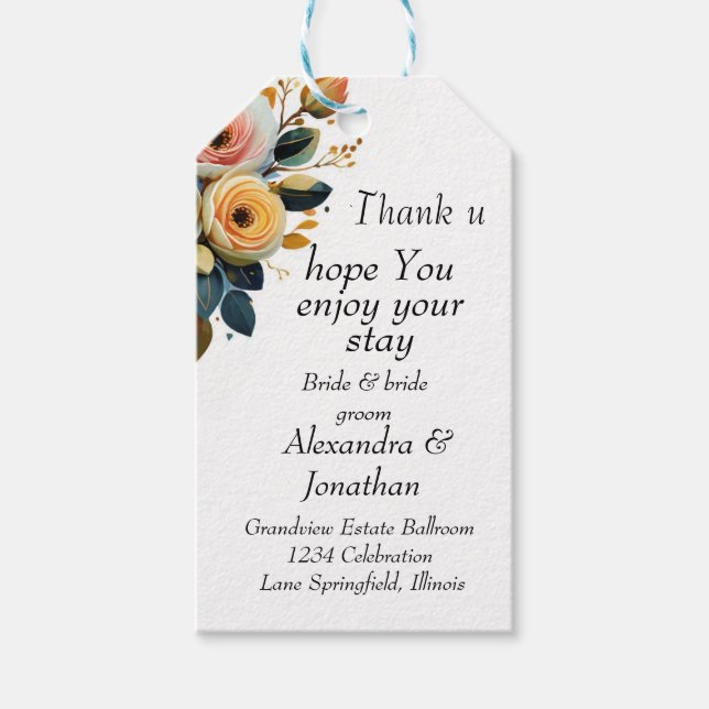 ETIQUETA PARA PRESENTE ARTE FLORAL SIMPLES (Frente)