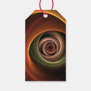 Etiqueta Para Presente Arte fractal moderno em cores quentes abstratas em