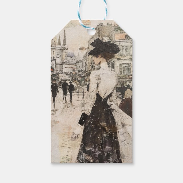 Etiqueta Para Presente Arte Francesa Pesonalizada (Frente)