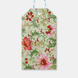 Etiqueta Para Presente Arte Nova Antiga Chinoiserie Floral Chinesa