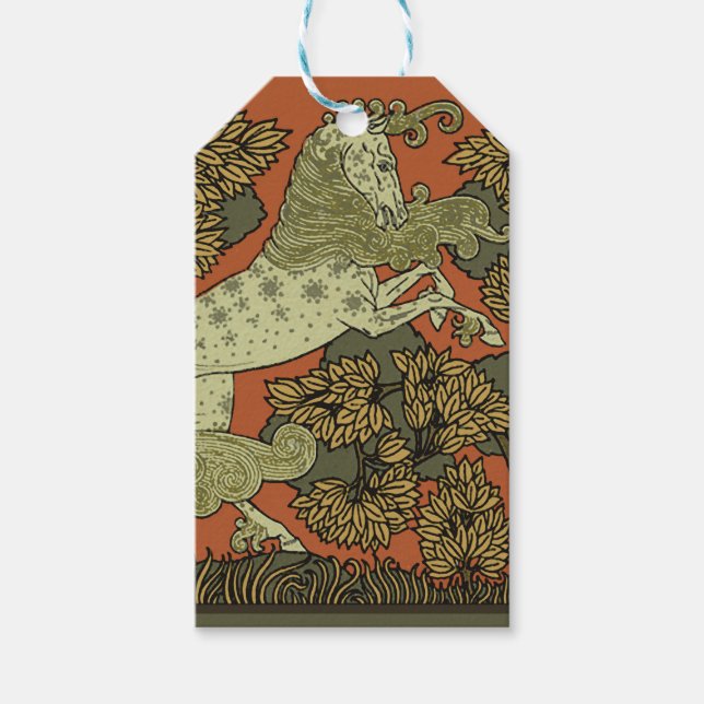 Etiqueta Para Presente Arte Novo de Artesanato Medieval de Cavalo  (Frente)