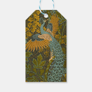 Etiqueta Para Presente Artes e Ofícios Walter Crane Padrão de Pavão