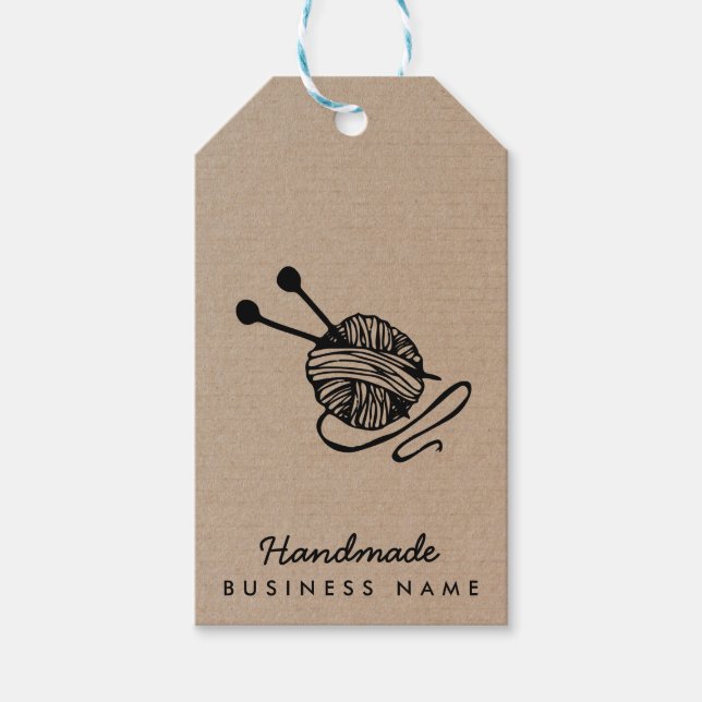 Etiqueta Para Presente Artesanato artesanal tecelagem moderna papel kraft (Frente)