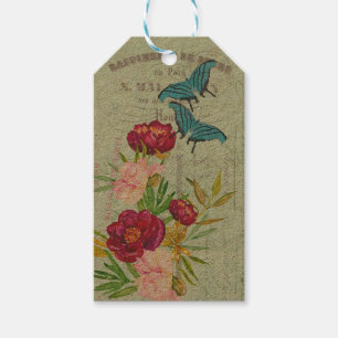 Etiqueta Para Presente Artesanato Scrapbooking Kraft Borboleta Floral Fra