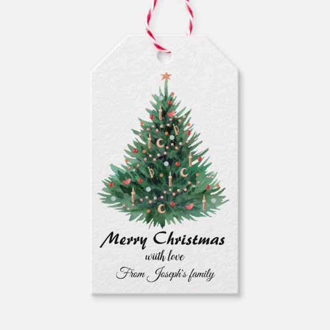 Etiqueta Para Presente árvore de Natal (Frente)