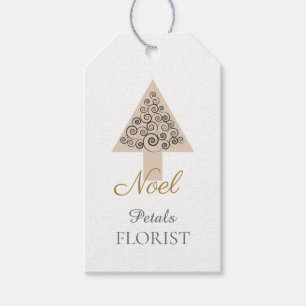 Etiqueta Para Presente Árvore de Natal Butique Florista Marca, Noel