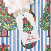 Árvore de Natal com Arco Clássico em Aquarela