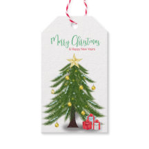 Árvore de Natal com presente vermelho