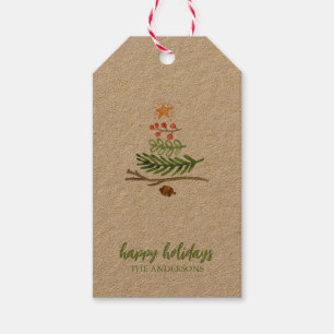 Etiqueta Para Presente Árvore de Natal da Wessler de inverno
