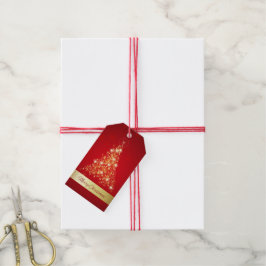 Etiqueta Para Presente Árvore de Natal Elegante brilhante