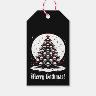 Etiqueta Para Presente Árvore de natal gótica I