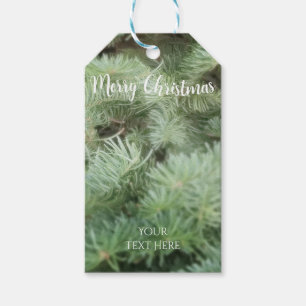 Etiqueta Para Presente Árvore de Natal Pinheiro Verde Festa Personalizada