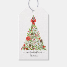 Árvore de Natal Russo com Aquarela Personalizada