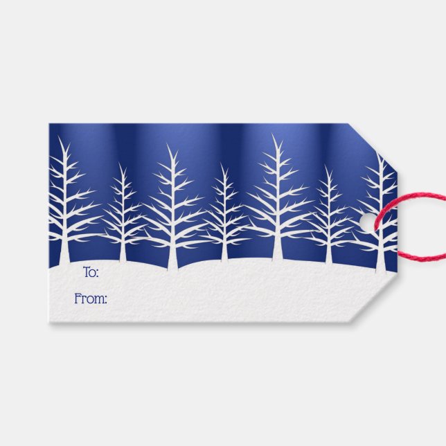 Etiqueta Para Presente Árvores (Frente (horizontal))