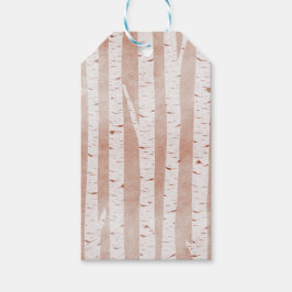 Etiqueta Para Presente Árvores de Aves Ilustradas