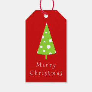 Etiqueta Para Presente Árvores de Natal do Limão White Bolinhas 