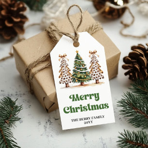 Etiqueta Para Presente Árvores de Natal elegantes etiqueta de presente pe